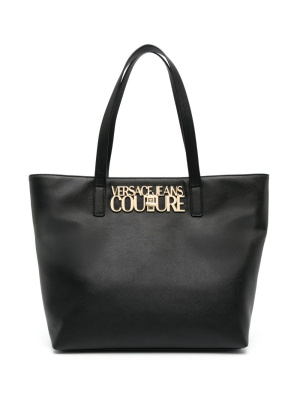 

Logo-plaque faux-leather tote bag, Versace Jeans Couture Logo-plaque faux-leather tote bag