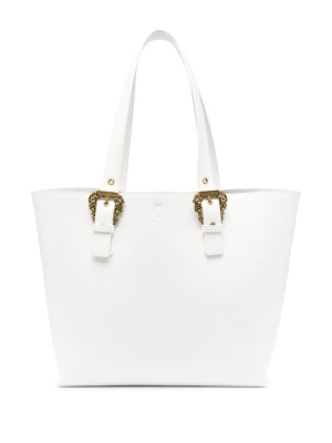 

Logo-buckle faux-leather tote bag, Versace Jeans Couture Logo-buckle faux-leather tote bag