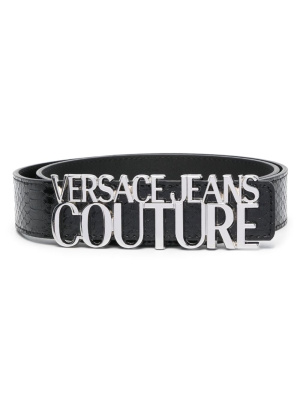 

Logo-buckle leather belt, Versace Jeans Couture Logo-buckle leather belt