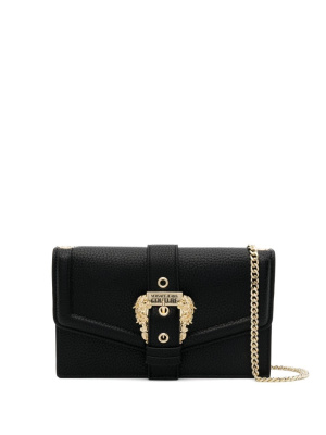 

Baroque buckle faux-leather crossbody bag, Versace Jeans Couture Baroque buckle faux-leather crossbody bag