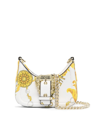 

Baroque-print logo-buckle shoulder bag, Versace Jeans Couture Baroque-print logo-buckle shoulder bag