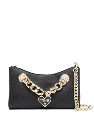 

Heart enamelled-logo chain shoulder bag, Versace Jeans Couture Heart enamelled-logo chain shoulder bag