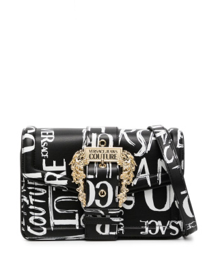 

Logo-print faux-leather shoulder bag, Versace Jeans Couture Logo-print faux-leather shoulder bag