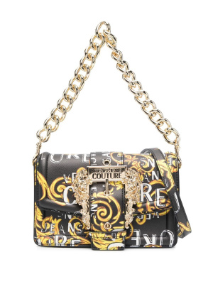 

Baroque buckle printed shoulder bag, Versace Jeans Couture Baroque buckle printed shoulder bag