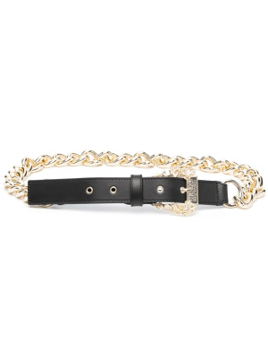 

Chain-link leather belt, Versace Jeans Couture Chain-link leather belt