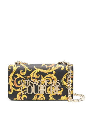 

Logo-plaque printed shoulder bag, Versace Jeans Couture Logo-plaque printed shoulder bag