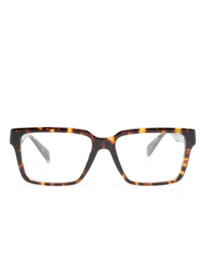 

Tortoiseshell-effect square-frame glasses, Versace Eyewear Tortoiseshell-effect square-frame glasses