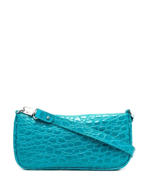 

Crocodile-embossed leather shoulder bag, BY FAR Crocodile-embossed leather shoulder bag