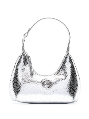 

Amber metallic-effect tote bag, BY FAR Amber metallic-effect tote bag
