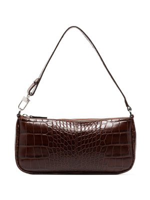 

Crocodile-embossed shoulder bag, BY FAR Crocodile-embossed shoulder bag