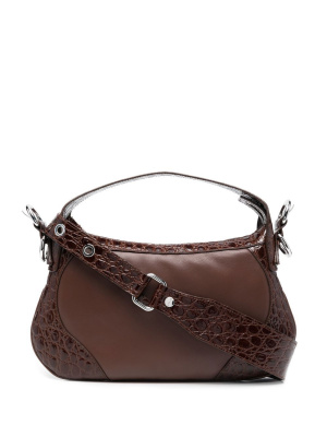 

Yana embossed-panel shoulder bag, BY FAR Yana embossed-panel shoulder bag