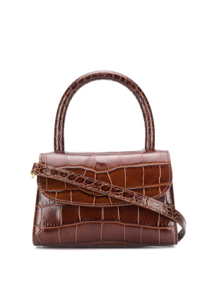 

Crocodile-embossed tote bag, BY FAR Crocodile-embossed tote bag