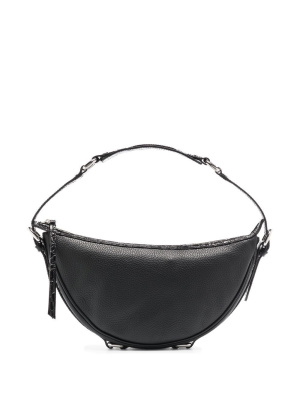

Grained-leather curved shoulder bag, BY FAR Grained-leather curved shoulder bag