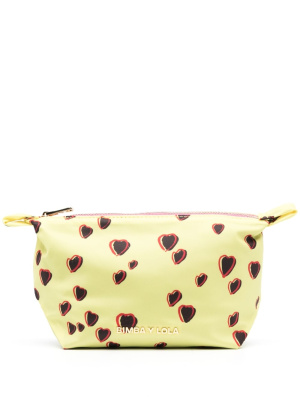 

Trapezium heart-print makeup bag, Bimba y Lola Trapezium heart-print makeup bag