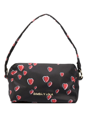 

Medium heart-print makeup bag, Bimba y Lola Medium heart-print makeup bag