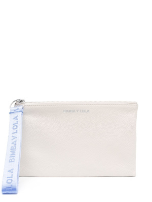 

Logo-print leather makeup bag, Bimba y Lola Logo-print leather makeup bag