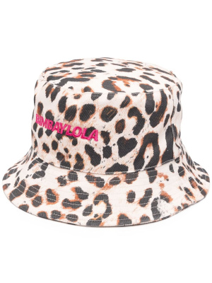 

Leopard-print logo-embroidered bucket hat, Bimba y Lola Leopard-print logo-embroidered bucket hat