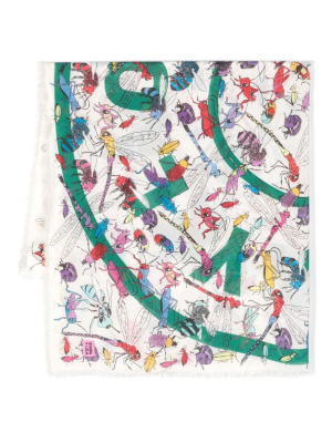 

Logo-print modal shawl, Bimba y Lola Logo-print modal shawl
