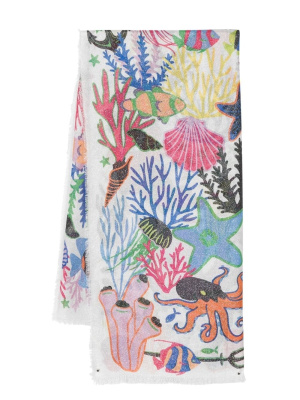 

Sea-life print scarf, Bimba y Lola Sea-life print scarf