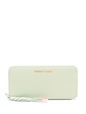 

Logo-print grained leather wallet, Bimba y Lola Logo-print grained leather wallet