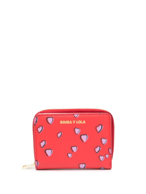 

Heart-print leather wallet, Bimba y Lola Heart-print leather wallet