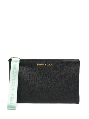 

Logo-tag leather makeup bag, Bimba y Lola Logo-tag leather makeup bag