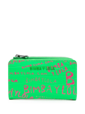 

Croc-effect logo-print wallet, Bimba y Lola Croc-effect logo-print wallet
