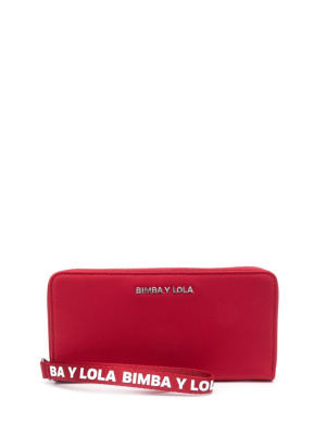 

Logo-lettering zip-fastening wallet, Bimba y Lola Logo-lettering zip-fastening wallet