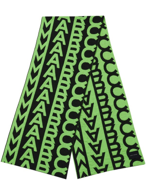 

Monogram-jacquard wool scarf, Marc Jacobs Monogram-jacquard wool scarf