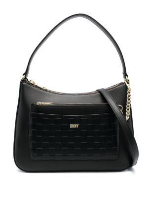 

Logo-plaque leather shoulder bag, DKNY Logo-plaque leather shoulder bag