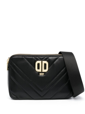

Delphine logo-plaque quilted crossbody bag, DKNY Delphine logo-plaque quilted crossbody bag