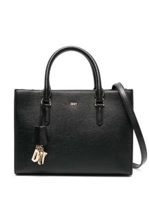 

Logo-pendant leather tote bab, DKNY Logo-pendant leather tote bab