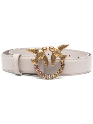 

Love Berry logo-plaque leather belt, PINKO Love Berry logo-plaque leather belt