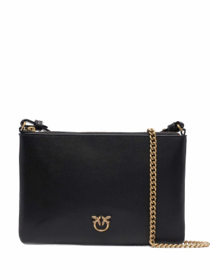 

Logo-plaque clutch bag, PINKO Logo-plaque clutch bag