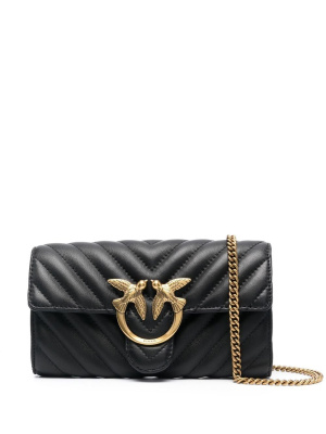 

Logo-plaque matelassé shoulder bag, PINKO Logo-plaque matelassé shoulder bag
