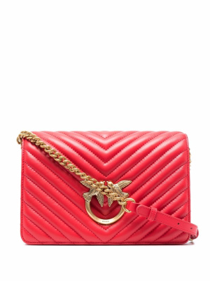 

Logo-plaque quilted leather bag, PINKO Logo-plaque quilted leather bag