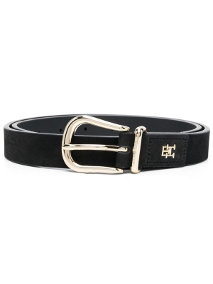 

Logo-plaque suede belt, Tommy Hilfiger Logo-plaque suede belt
