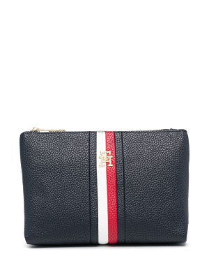 

Striped leather makeup bag, Tommy Hilfiger Striped leather makeup bag