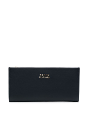 

Large logo-lettering leather wallet, Tommy Hilfiger Large logo-lettering leather wallet