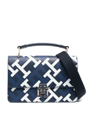 

Monogram-print leather crossbody bag, Tommy Hilfiger Monogram-print leather crossbody bag