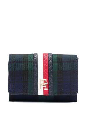 

Check-pattern fold-over purse, Tommy Hilfiger Check-pattern fold-over purse
