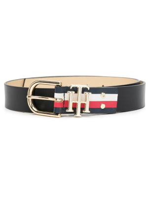 

Logo-plaque leather belt, Tommy Hilfiger Logo-plaque leather belt