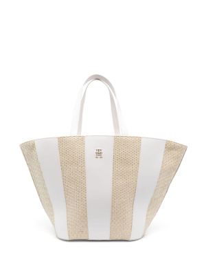 

Striped woven tote bag, Tommy Hilfiger Striped woven tote bag