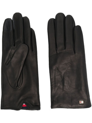 

Logo-plaque leather gloves, Tommy Hilfiger Logo-plaque leather gloves