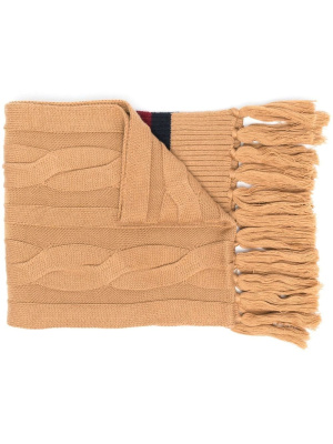 

Striped cable-knit scarf, Tommy Hilfiger Striped cable-knit scarf