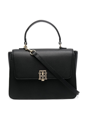 

Outline logo-plaque satchel, Tommy Hilfiger Outline logo-plaque satchel