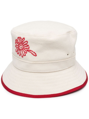 

Embroidered floral bucket hat, RED Valentino Embroidered floral bucket hat