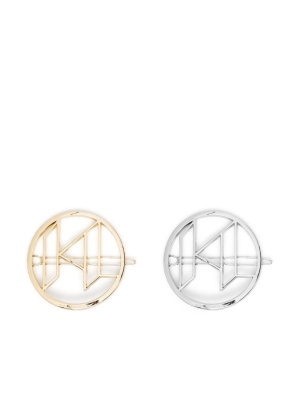 

K/Monogram hair clip set of two, Karl Lagerfeld K/Monogram hair clip set of two