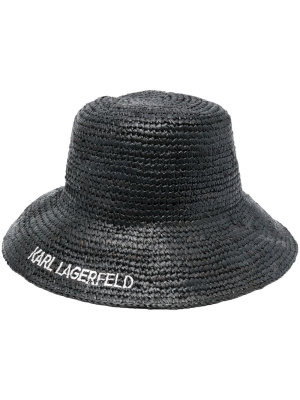 

K/Essential raffia fedora hat, Karl Lagerfeld K/Essential raffia fedora hat