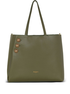

Embleme leather tote bag, Balmain Embleme leather tote bag